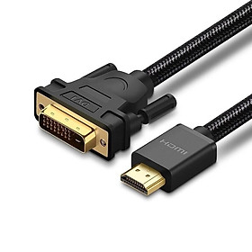Cáp chuyển đổi HDMI to DVI 24+1 dài 1M màu đen UGREEN HD30116Hd106 Hàng chính hãng