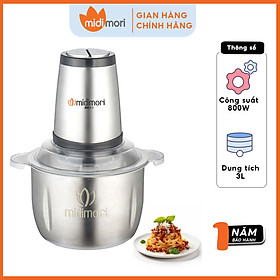 Máy Xay Thịt Cối Inox 3 Lít Midimori (800W) - Hàng Chính Hãng