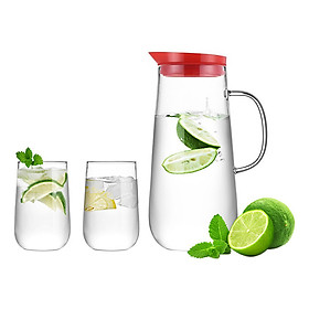 Bộ bình 2 ly thủy tinh Samadoyo Na608 1250ml