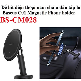 Mua Đế hít điện thoại nam châm dán táp lô trên xe hơi Baseus C01 Magnetic phone Holder BS-CM028 _ hàng chính hãng