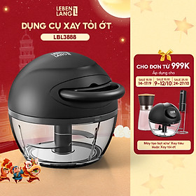 Mua Dụng cụ xay tỏi ớt  thực phẩm Lebenlang LBL3888 dung tích 170ml  lưỡi dao 3 cánh sắc bén  dây rút tiện lợi - hàng chính hãng