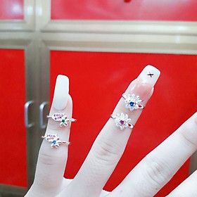 Nhẫn bạc bé gái đính đá cao cấp YN JEWELRY