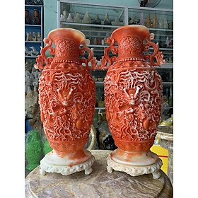 Mua Cặp Lục Bình Cửu Long Đá Đúc - cao 35cm