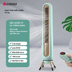 Mua QUẠT THÁP CHIGO model ZG-FT75-YG04 45W thiết kế mới  màu bắt mắt decor nhà cửa ĐIỀU KHIỂN TỪ XA  quạt tháp decor nhà cửa