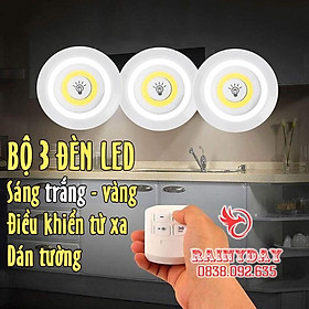 Mua Đèn led dán tường thông minh  tủ bếp quần áo có điều khiển từ xa chiếu sáng không dây dùng pin