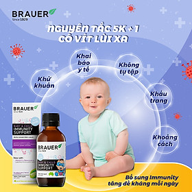 Brauer Hỗ Trợ Hệ Miễn Dịch Cho Trẻ Sơ Sinh & Trẻ Nhỏ - Baby & Child Immunity Support Oral Liquid 100ml - QuaTangMe Extaste