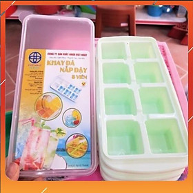 Mua Com bo 3 khay đá có nắp đậy loại to  dùng đựng đồ ăn dặm cho bé