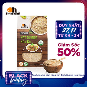 Hạt Quinoa (Diêm mạch) Trắng Smile Nuts hộp giấy 500g - White Quinoa Seed Smile Nuts 500g
