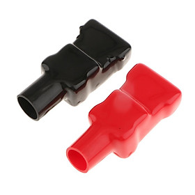 2x Soft Plastic Battery Terminal Boots Insulating Protector Cover Black&Red