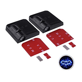 2PCS Ánh sáng máy chiếu LED Autotür không dây với sự chấp thuận thân thiện chào mừng BAT LOGO LAMP bóng đèn ma ánh sáng hoạt động với cảm biến từ tính