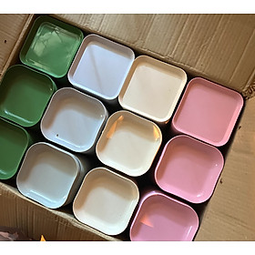 Combo 8 Bát Đĩa Nhựa Đa Năng Màu Pastel Tiện Dụng, Bền Đẹp, Dễ Vệ Sinh, Thân Thiện Môi Trường