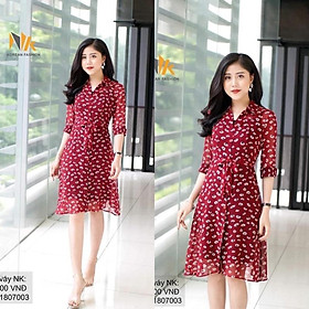 Set đầm thun ôm 2s mix áo khoác voan hoa nhí NK sale