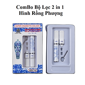 Bộ Tẩu Lọc Thuốc Hình Rồng Phượng Độc Đáo Sử Dụng Cho Size Thường và Trung Bình