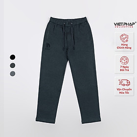 Quần Jogger Không Bo Nam VIỆT PHÁP - Thun Cotton co giãn, cạp chun, dây rút, thoải mái vận động 9801