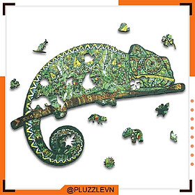 PLUZZLE Bộ xếp hình gỗ thông minh puzzle đồ chơi ghép hình - Tắc Kè Hoa - PZ017