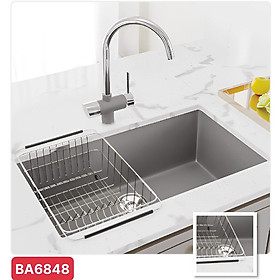Mua Chậu đúc 1 hố âm bàn Tundo Boss BA7548 khoét đá 72*45 mm