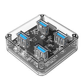Hình ảnh Hub USB 3.0 Orico 4 Cổng MH4U-U3 (Trong suốt) - Hàng Chính Hãng