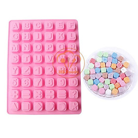 Mua Khuôn silicon làm thạch rau câu  chocolate  làm bánh 48 chữ số và kí tự đặc biệt