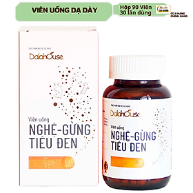 Viên uống rau củ Dalahouse - Viên nghệ gừng tiêu đen bảo vệ dạ dày - Giảm đầy bụng, khó tiêu, đầy hơi, trào ngược dạ dày