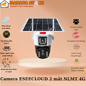 (Lỗi 1 đổi 1) Camera ngoài trời dùng sim 4G năng lượng mặt trời, 2 ống kính - Hàng chính hãng