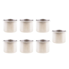 7x 68mm Stainless Steel Recessed Cup Drink Holder For Marine Boat RV Camper