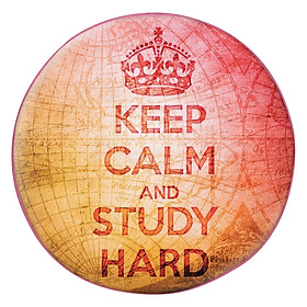 Gối tròn Keep calm and study hard - GOVT011