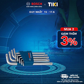 Mua Bộ chìa vặn 9 món đầu bông/ đầu lục giác chữ L Bosch chất lượng chuẩn Đức