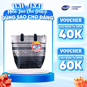 Túi giữ nhiệt nóng lạnh Nhật Bản đựng hộp cơm văn phòng thực phẩm có quai xách tiện lợi 2 size M, L