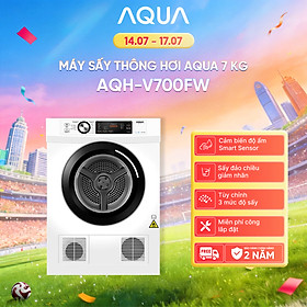 Máy sấy thông hơi Aqua 7 kg AQH-V700FW - Bảo hành 2 năm - Freeship toàn quốc - Hàng chính hãng