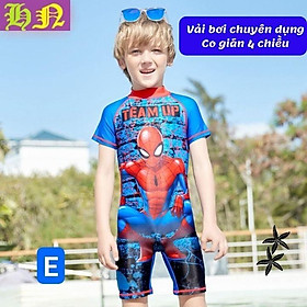 Đồ bơi liền thân cho bé trai siêu nhân nhện từ 10-21kg - vải polyester