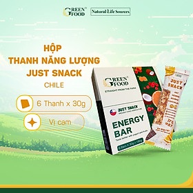 Hình ảnh Hộp 6 Thanh Năng lượng Ngũ Cốc Yến Mạch Chile JUST SNACK Vị Cam, Hạt Diêm Mạch Quinoa, Sô Cô La (6x30g/thanh) - ăn vặt tiện lợi, dinh dưỡng phù hợp cho người ăn kiêng, nhập khẩu chính hãng từ Chi-lê.