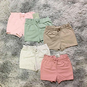 SET 5 QUẦN SHORT ĐÙI THUN COTTON BÉ GÁI MẪU TRƠN CƠ BẢN DỄ PHỐI ĐỒ VẢI MỀM MỊN XUẤT DƯ