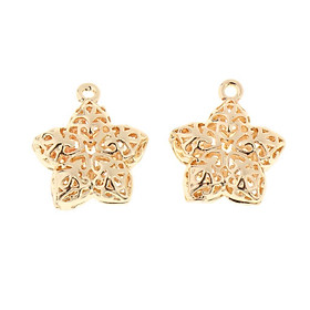 2pcs Golden Star Charms Pendant Fashion Jewelry Pendant For Charm Bracelet Chain