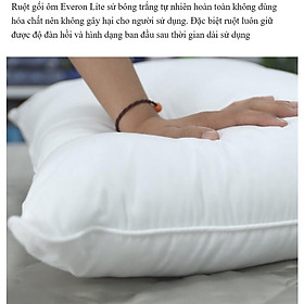 Mua Ruột Gối Nằm Everon Lite - Trắng  Gối Cao (Kích thước: Rộng 45cm  Dài 65cm  Cao 9cm)