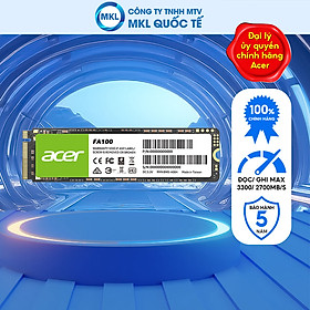Mua Ổ cứng SSD Acer FA100 M.2 NVMe PCIe Gen3 dung lượng đến 2TB - Tốc độ đọc/ghi 3300/2700 MB/s - Hàng chính hãng