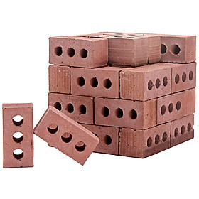 Tailored NEW 24Pcs Mini Cement Cinder Bricks Build Your Own Tiny Wall Mini Red Bricks