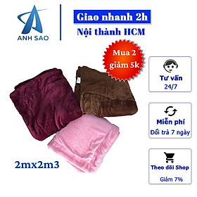 Mền lông cừu 2 mặt cao cấp A kích thước 2m x 2m3 - ấm áp, êm ái