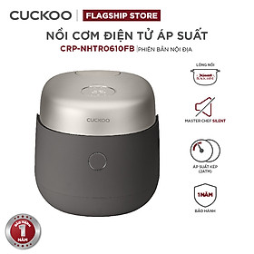 Nồi cơm điện áp suất kép cao tần Cuckoo 1.08L CRP-NHTR0610FB- Màu đen- công nghệ áp suất xi lanh hiện đại, giúp giảm tiếng ồn- Lòng nồi phủ men Xwall độc quyền- Bảo hành 2 năm - Hàng chính hãng Cuckoovina