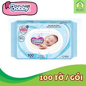 Hình ảnh Combo 4 Gói Khăn Ướt Bobby Care 100 Không Hương 100 Tờ