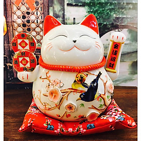 Mèo thần tài vẫy tay may mắn tiền vào như nước (25cm)