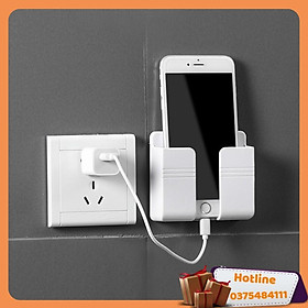 Mua Hộp Đựng Remote  Điện Thoại Có Lỗ Cắm Sạc Dán Tường (Mẫu Mới 2021) - Hàng Loại 1
