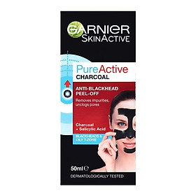 Garnier Skin Active Pure Active Charcoal Anti-Blackhead Peel Off Mask 50ml