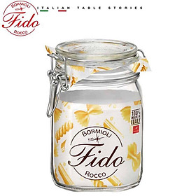 Hũ thủy tinh nắp cài Fido 1000ml Bormioli Rocco - Italy