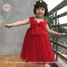 Váy tutu ️️ Váy tutu đỏ nơ cho bé gái