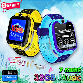 Đồng hồ Điện thoại có 7 GAME Giải trí, Hỗ trợ Thẻ nhớ 32G Music, lắp Sim không cần Đăng ký 4G, Thêm danh bạ dễ dàng không cần ứng dụng - Hàng nhập khẩu