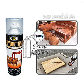 Mua Sơn gỗ bóng mờ  sơn cửa  tủ gỗ lên màu gỗ tự nhiên và bảo vệ gỗ Polyurethane Bosny dung tích 600ml -  Thái Lan  sơn pu làm mới đồ gỗ.