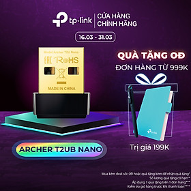 Bộ Chuyển Đổi USB Wifi Bluetooth TP-Link Archer T2UB Nano Chuẩn AC 600Mbps