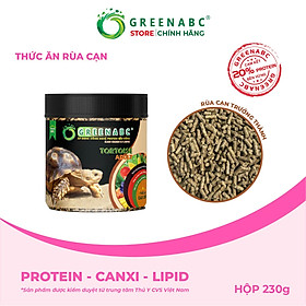 Thức ăn Rùa Cạn GREENABC - Hạn chế Urat, mai cứng, tăng trưởng nhanh - Hộp 230g