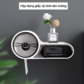 Hộp đựng giấy vệ sinh kiêm kệ nhà tắm dính tường theo phong cách hiện tại