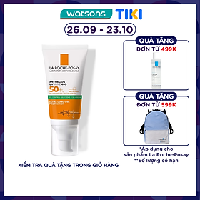 Kem Chống Nắng Không Màu Kiểm Soát Dầu La Roche-Posay Anthelios XL SPF 50+ UVB & UVA 50ml